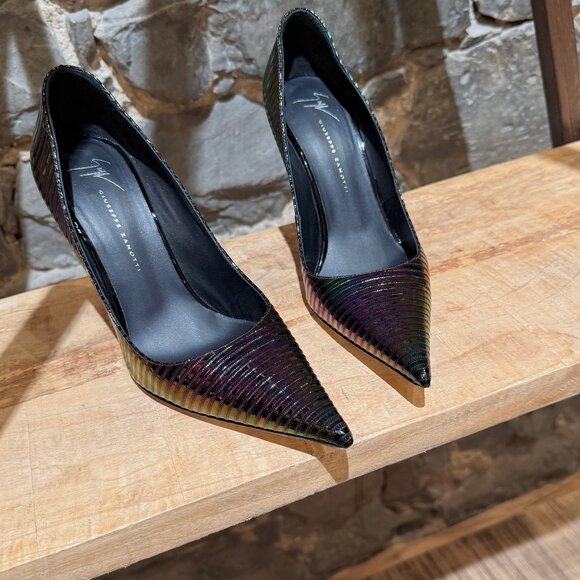 Giuseppe Zanotti Iridescent Purple Killboy Patent Metal Pumps - Picture 3 of 10